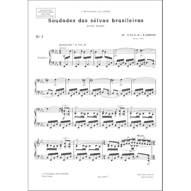 Villa-Lobos Saudades Selvas Piano